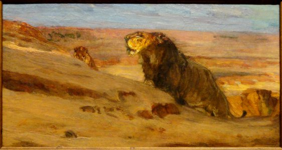 Lions in the Desert by Henry Ossawa Tanner - Renwick Gallery - DSC08398