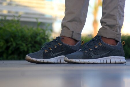 Grey nike shoes