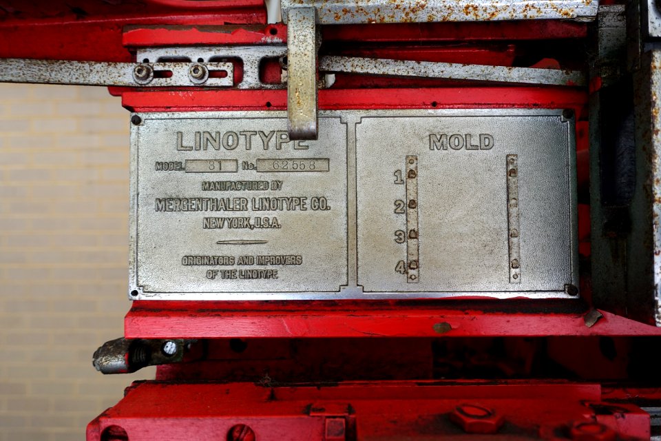 Linotype machine at the Washington Post - DSC05534