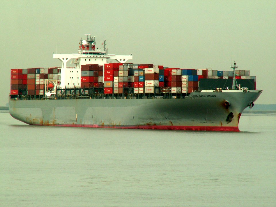 Lions Gate Bridge 09sep05 approaching Port of Rotterdam, Holland 09-Sep-2005