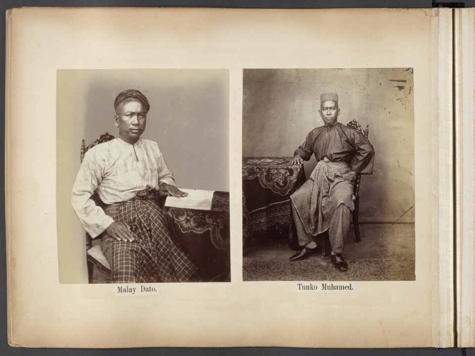 Links Malay Dato. Rechts Tunko Muhammed, Bestanddeelnr 815 20