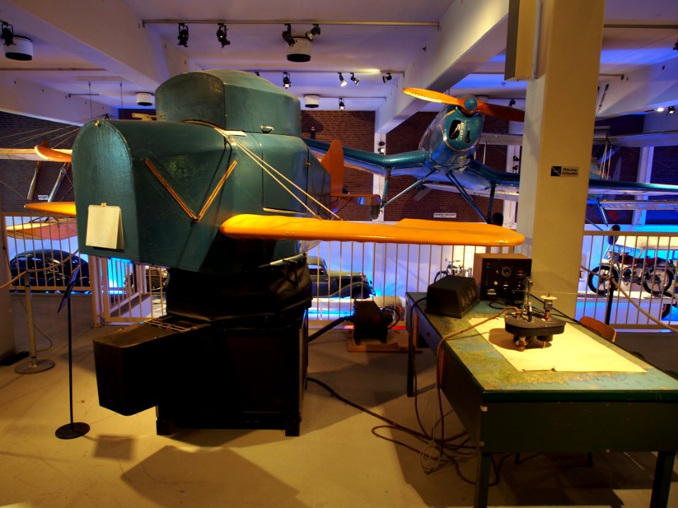 Link trainer flight simulator Teknikens och Sjöfartens hus, Science and Maritime House