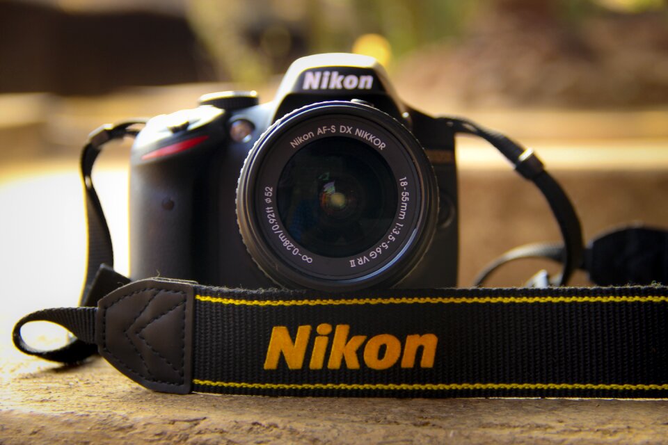 Lens nikon brown camera