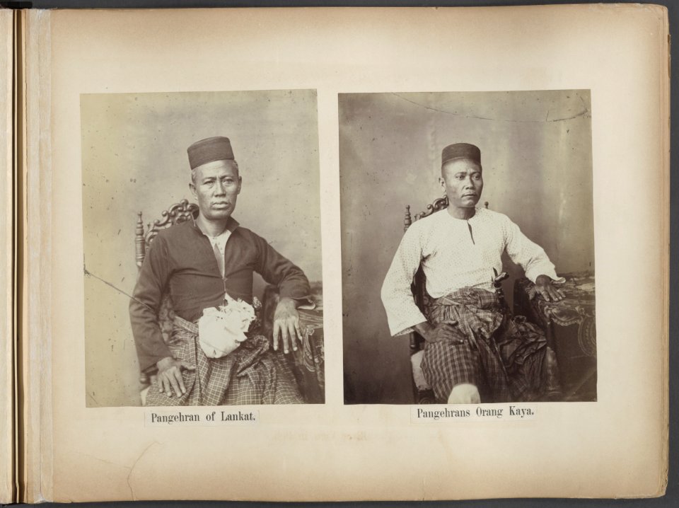 Links Pangehran of Lankat. Rechts Pangehrans Orang Kaya, Bestanddeelnr 815 15