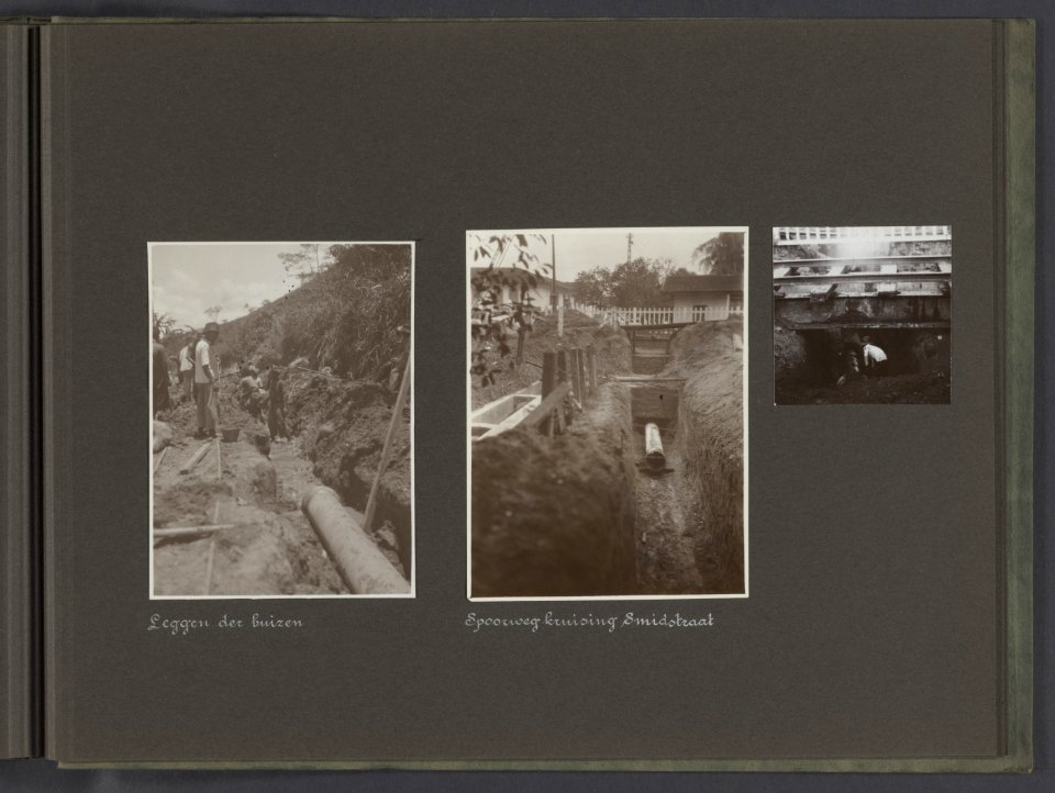 Links Batak Kampong. Rechts Rijstvelden der Bataks aan het Toba-meer. Rechtson, Bestanddeelnr 845 13