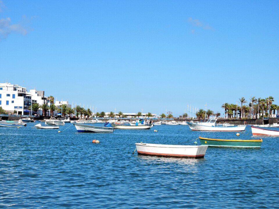 Boats landscape lanzarote