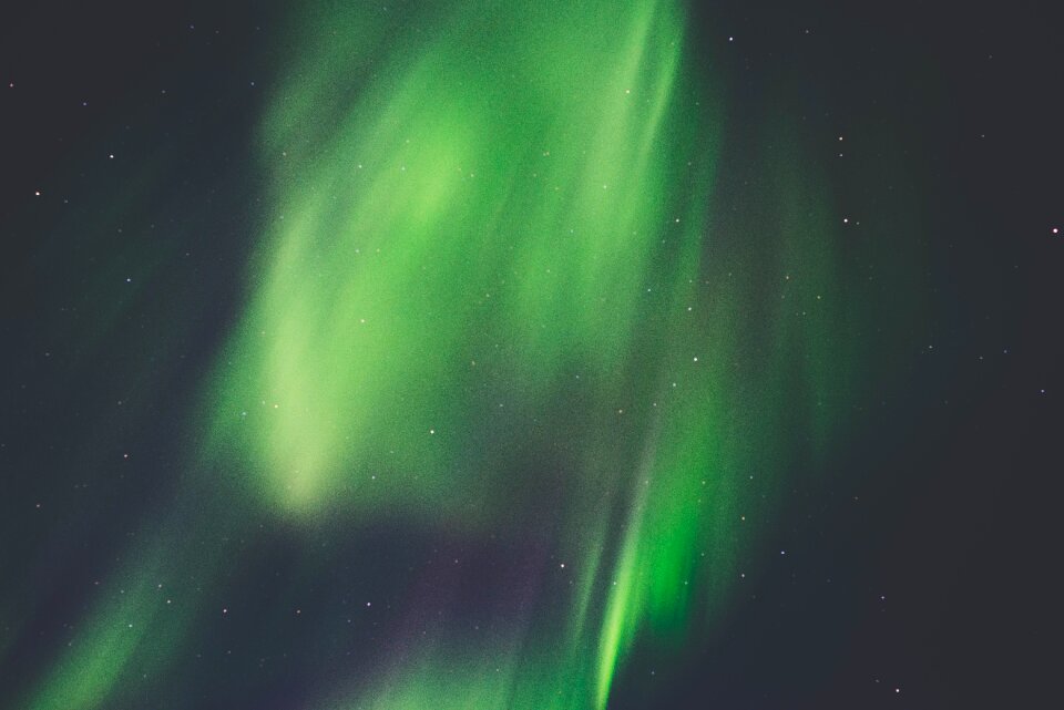 Northern lights sky stars