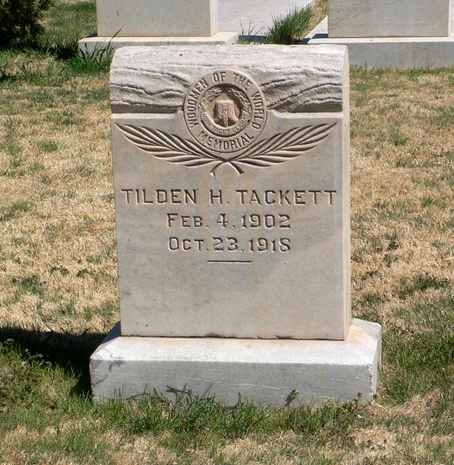 Llano Cemetery, Amarillo, Texas, Tackett marker