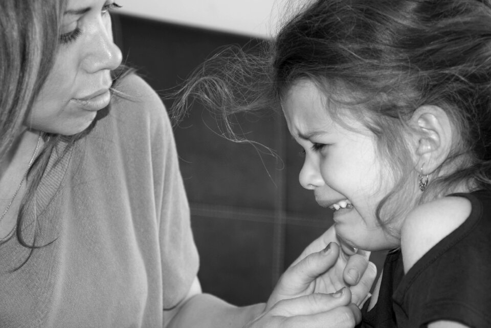 Daughter sad soothes
