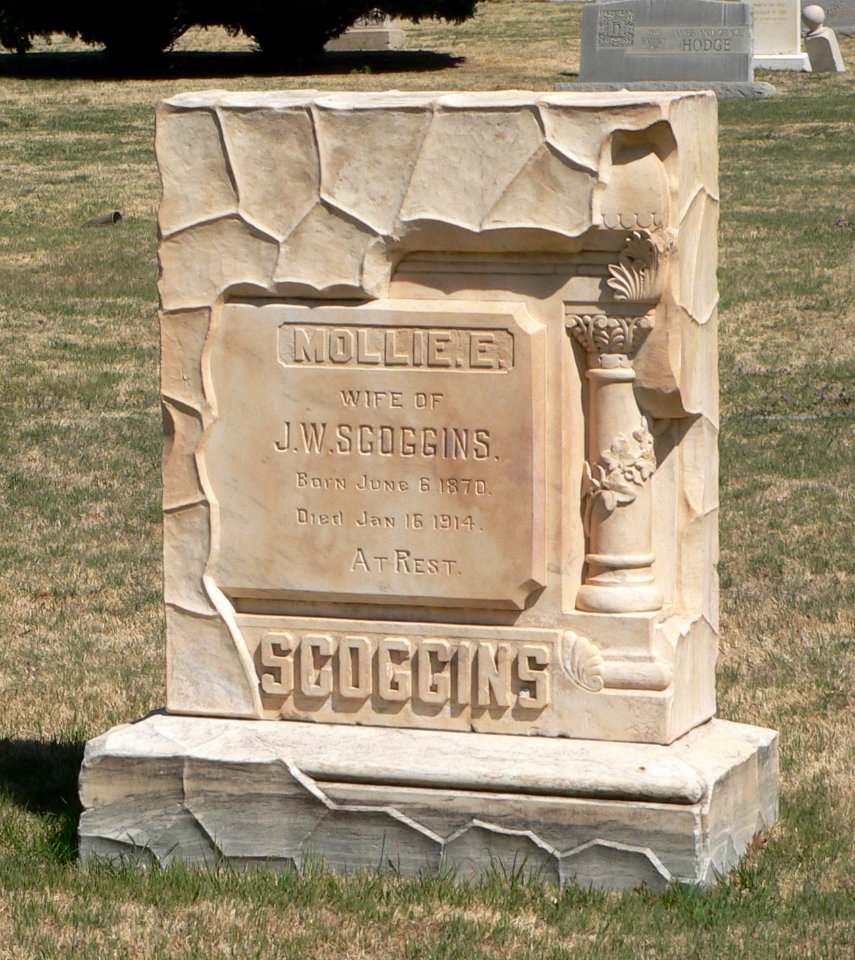 Llano Cemetery, Amarillo, Texas, Scoggins marker