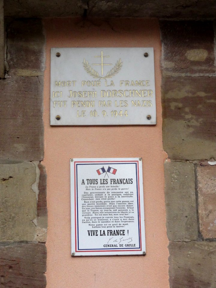 Lixheim (Moselle) plaque commémorative guerre
