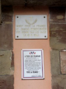 Lixheim (Moselle) plaque commémorative guerre