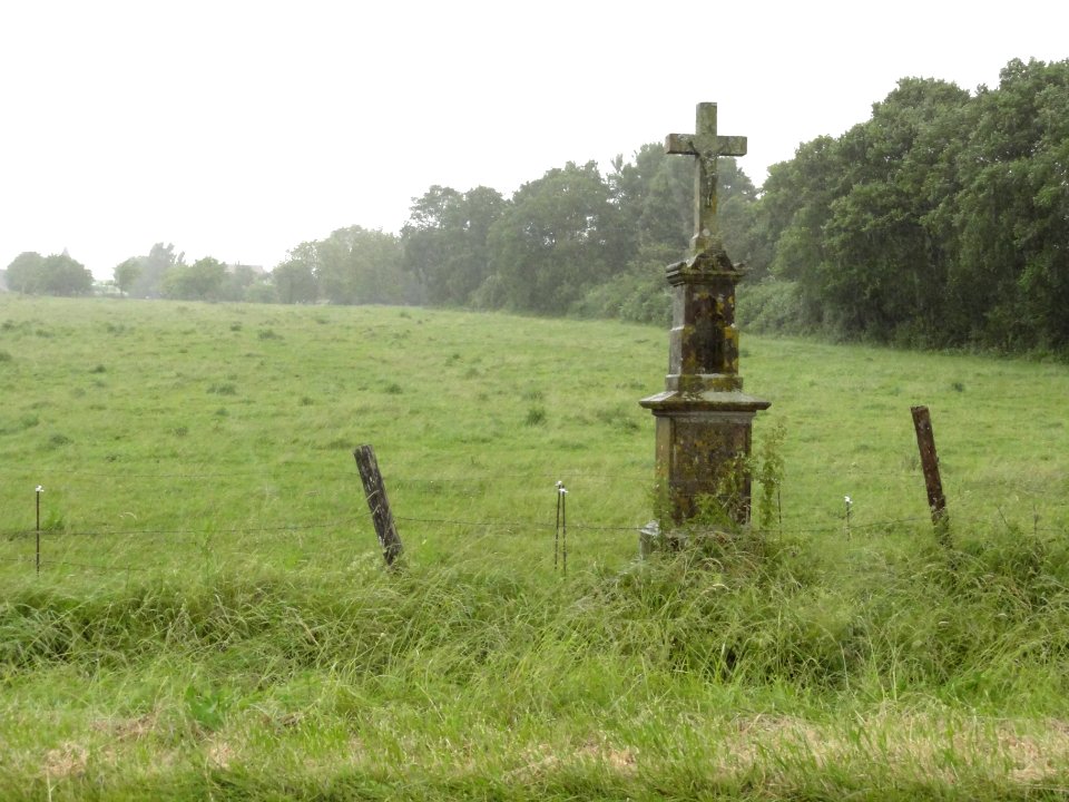 Lixheim (Moselle) paysage avec croix