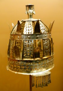 Liturgical crown, Church of St. George, Addis Ababa, Ethiopia, early 1900s, silver - National Museum of Natural History, United States - DSC00469