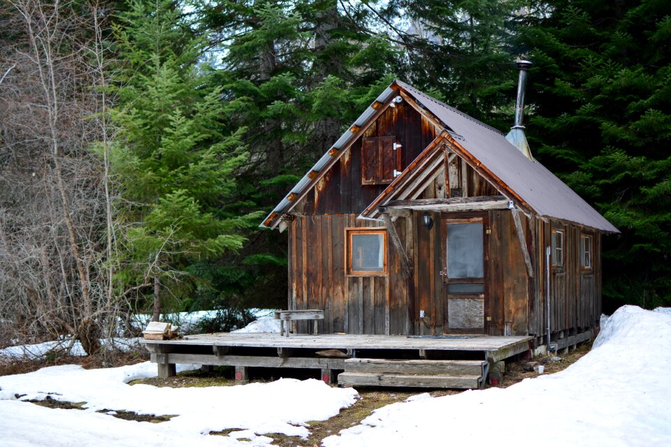Cold wooden cottage