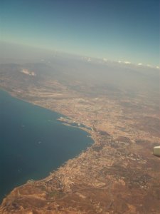 Malaga from a plane