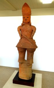 Male figure, Haniwa, excavated at Gunma prefecture, Japan, Tumulus period, 6th-7th century AD, terracotta - Hakone Museum of Art - Hakone, Kanagawa, Japan - DSC08141
