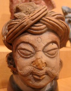 Male head, northern India, Kushan or Gupta period, 5th-6th century CE, terracotta, HAA photo