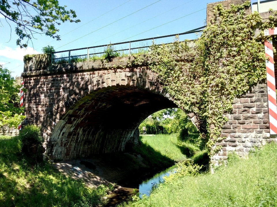 Malscher Landgraben, Brücke Bahnstrecke Karlsruhe - Winden