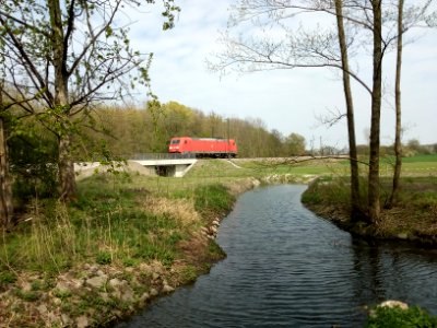 Malscher Landgraben, Brücke Eisenbahnstrecke Karlsruhe - Ettlingen - Rastatt