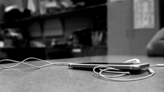 Old black and white laptop