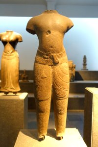 Male deity, An Minh, Soc Trang, 11th century AD, sandstone - Museum of Vietnamese History - Ho Chi Minh City - DDSC06042