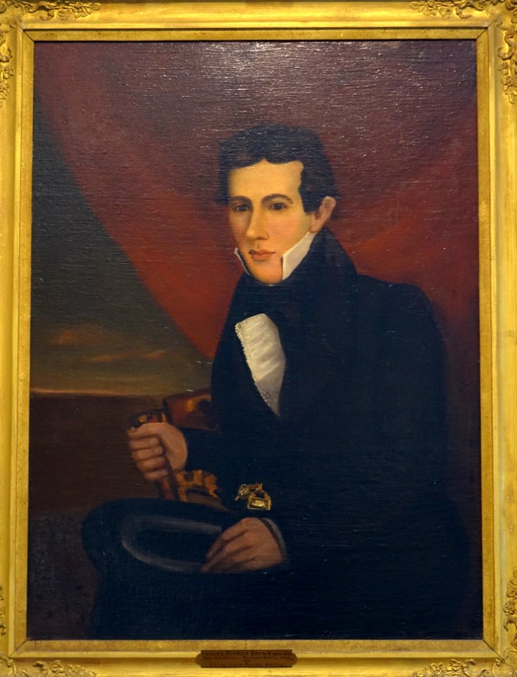 Major Samuel Hinman Brown (1804-1887) by Alpheus Chapin (1787-1870), 1828, oil on canvas - Bennington Museum - Bennington, VT - DSC08855