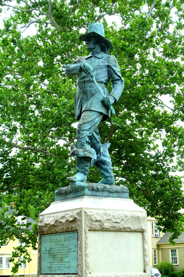 Major John Mason by James C. G. Hamilton, dedicated 1889 - Palisado Green - Windsor, Connecticut - DSC04414