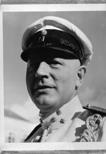 Majoor E.L. Venema, commandant van de Militaire Politie te Curaçao (foto genomen, Bestanddeelnr 935-1002