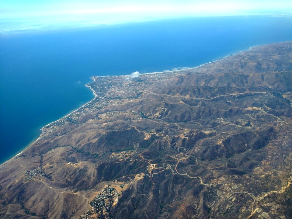 Malibu, California aerial view in July 2021