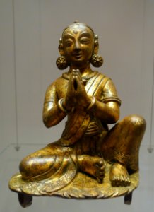 Malla princess, Nepal, 1st half of 18th century AD, gilt bronze, solid casting - Ethnological Museum, Berlin - DSC01839