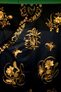 Mandarin robe, view 1, Manchu peoples, China, late 19th century, silk - Fernbank Museum of Natural History - DSC09988