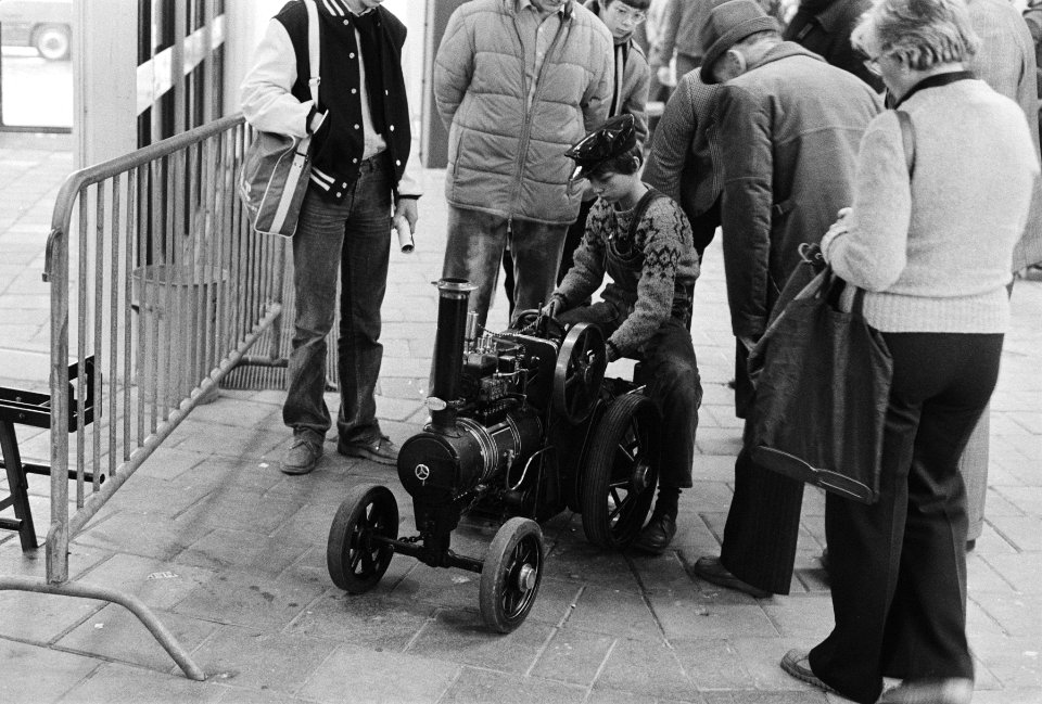 Manifestatie Techniek in vrije tijd 1981 in Utrechtse Jaarbeurs, stoommachine , Bestanddeelnr 931-3568
