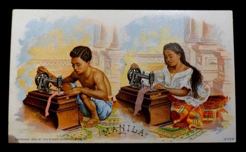 Manila, Singer Sewing Card, World's Columbian Exposition, 1892 - Peabody Museum, Harvard University - DSC06123