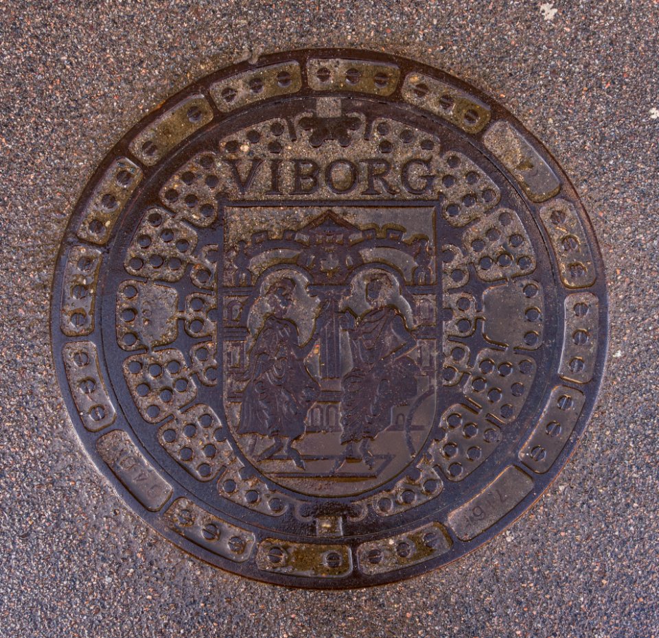 Manhole cover in Viborg Danemark