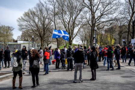 Manifestation anti-vaccins au Québec 003