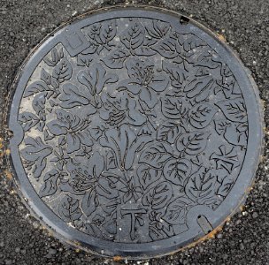 Manhole cover - Takayama, Gifu, Japan - DSC06665 photo