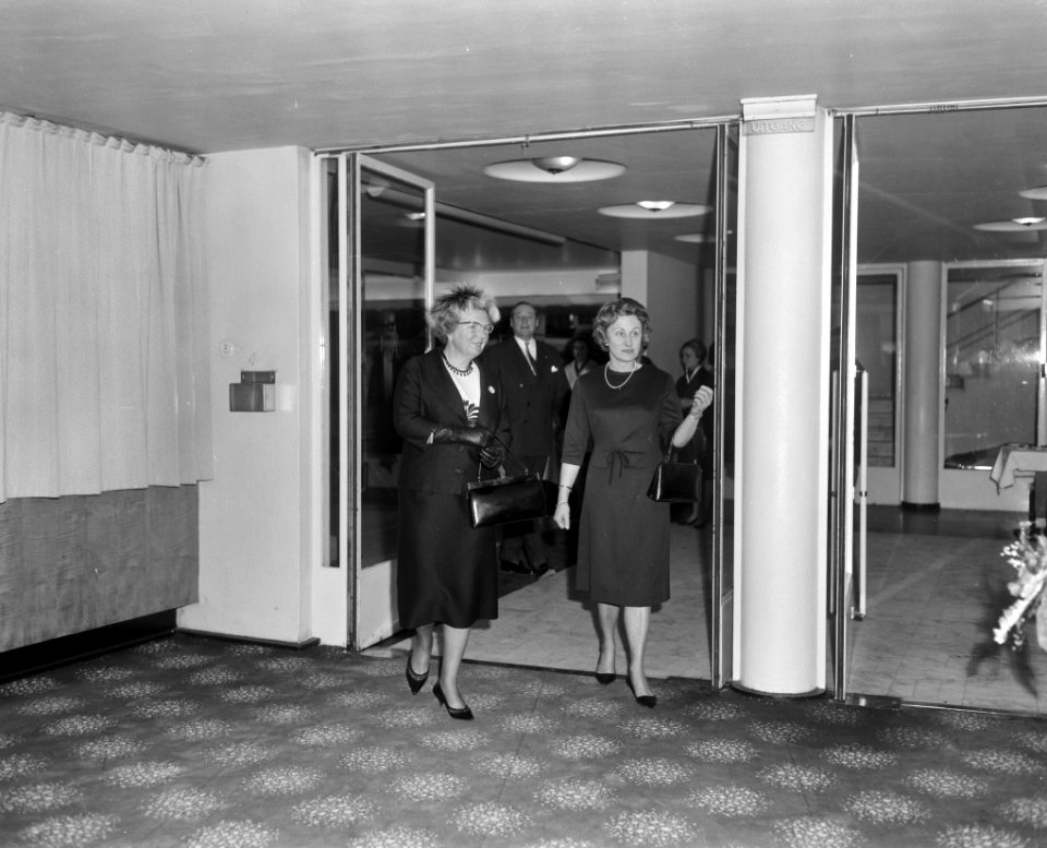 Manifestatie van de Nederlandse vrouw in de stadsschouwburg te Utrecht, koningin, Bestanddeelnr 916-1770