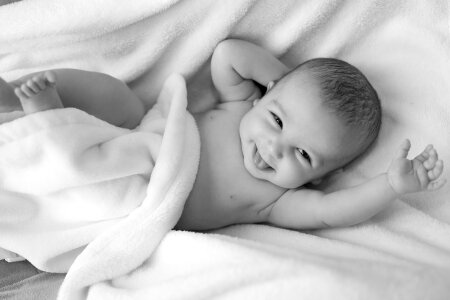 Newborn child blanket photo