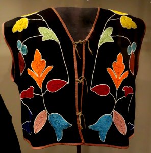 Man's Vest, Hogungara, late 1800s, wool, cloth, glass beads - Glenbow Museum - DSC00888 photo