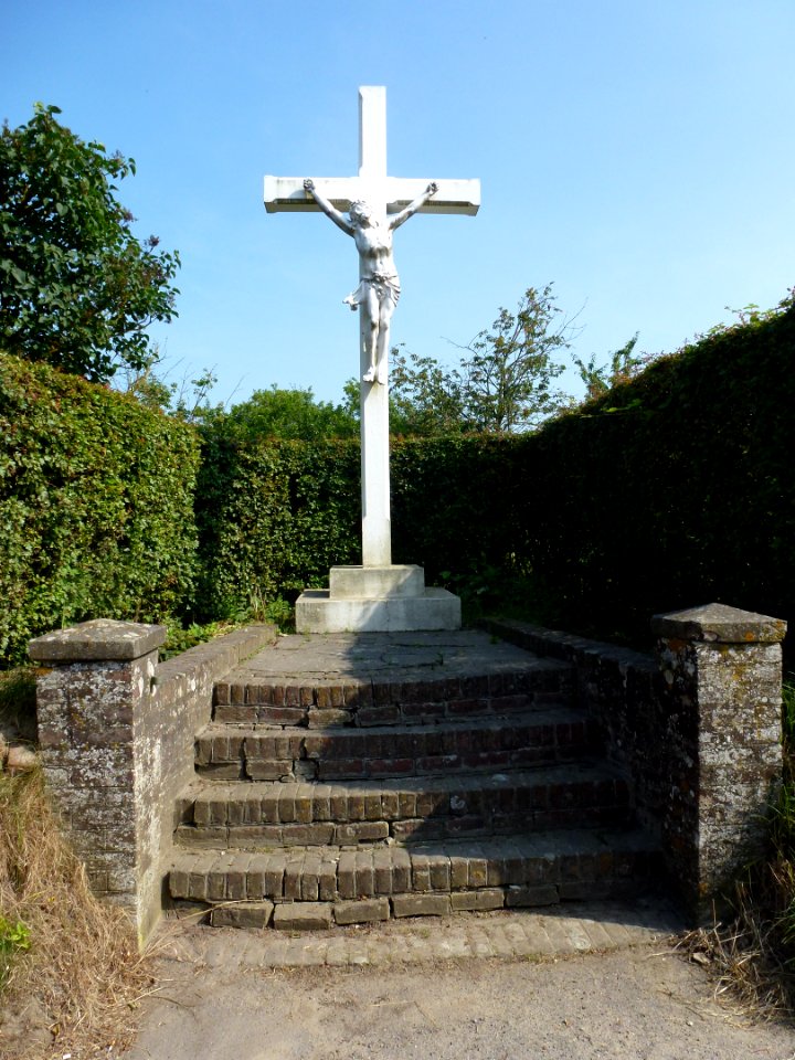 Mametz (Pas-de-Calais, Fr), Crecques, croix de chemin