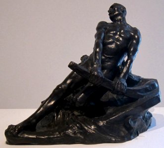 Man Battling with the Elements, bronze sculpture by Constantin Meunier, 1890-1899, Honolulu Museum of Art