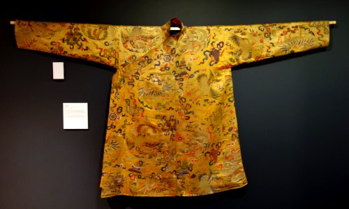 Man's robe (chuba), Tibet, made in China, 19th century - Textile Museum of Canada - DSC00816