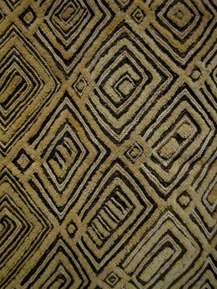 Man's status cloth (detail), Shoowa people, mod-20th century, raffia palm fiber, HMA