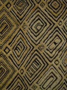 Man's status cloth (detail), Shoowa people, mod-20th century, raffia palm fiber, HMA