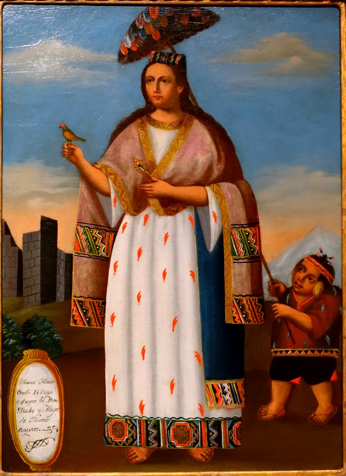 Mama Ocllo, artist unknown, Cuzco, Peru, c. 1835-1845, oil on canvas - Fogg Art Museum, Harvard University - DSC02018
