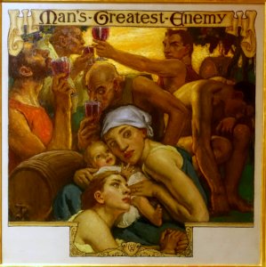 Man's Greatest Enemy, by Charles Allan Winter, c. 1915, oil on canvas - Cape Ann Museum - Gloucester, MA - DSC01342