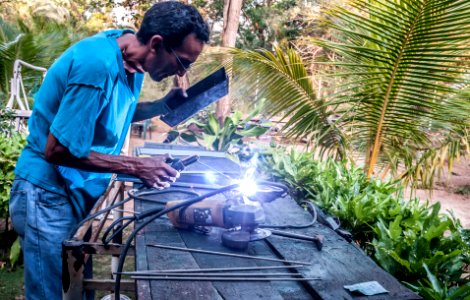 Man in welding work