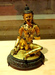 Mahasiddha Avadhutipa or Great Adept Avadhutipa, Tibet, 16th century, gilt bronze, turquoise - Berkeley Art Museum and Pacific Film Archive - DSC04088