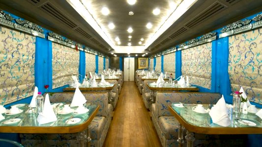Maharaja Restaurant on Palace on Wheels Luxury Train India